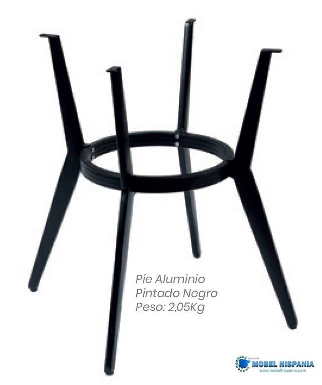 5200 Pies aluminio negro