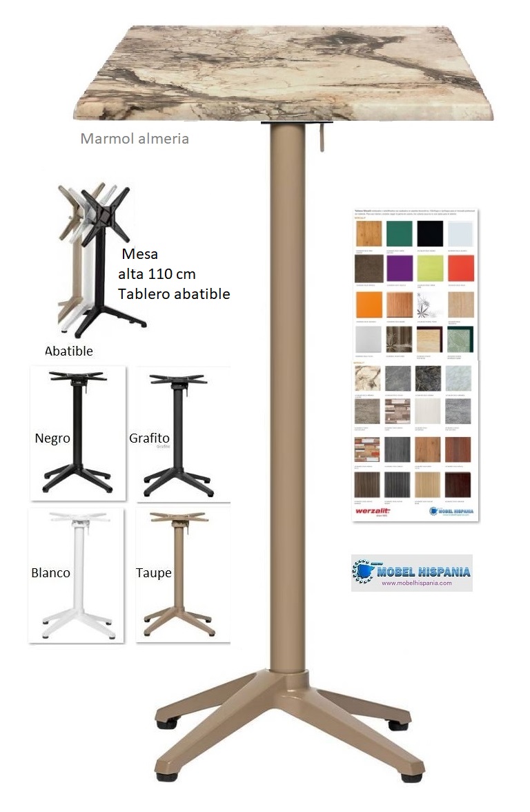 5500 mesa alta abatible werzalit 5