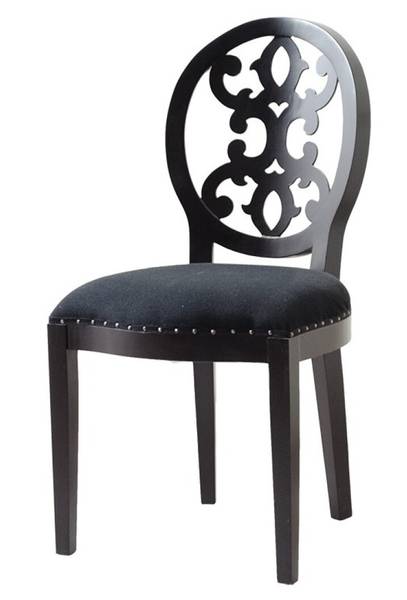 ROCOCO silla madera negra