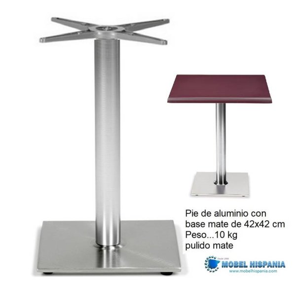 9555 pie mesa aluminio mate