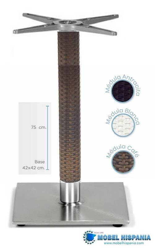 9555 pie mesa aluminio medula marron 1