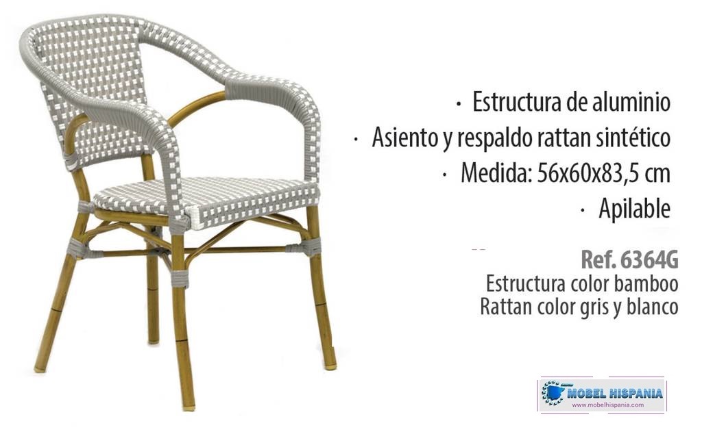 6364 sillon gris blanco