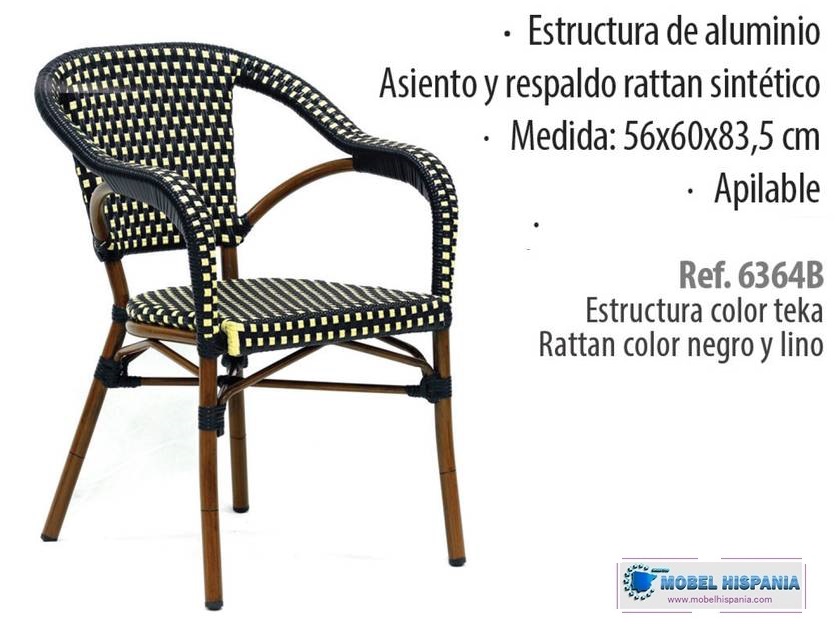 6364 sillon negro lino