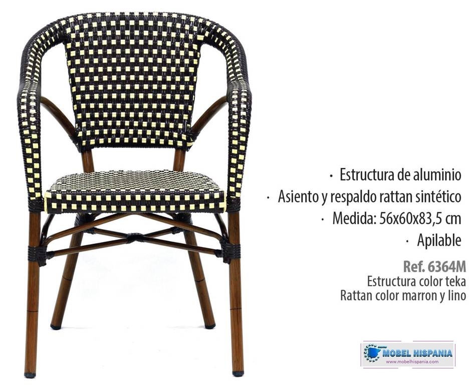 6364 sillon marron lino