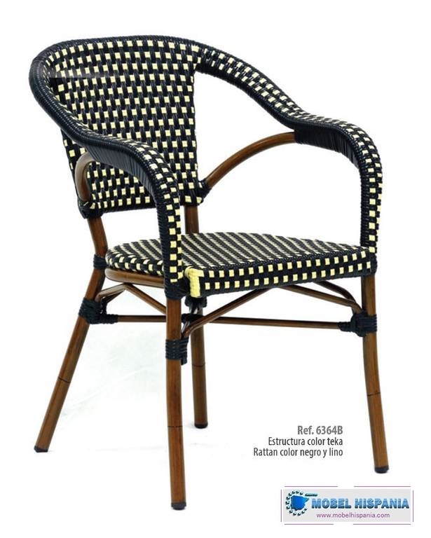 6364 sillon negro lino1