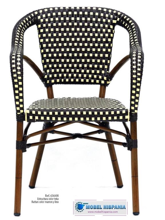 6364 sillon marron lino1