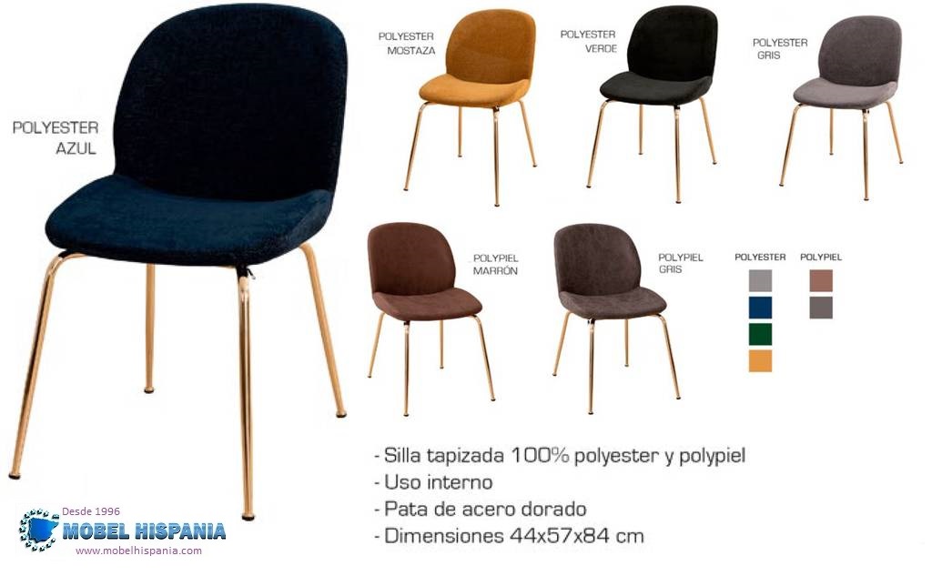 5011 Sillas dorada