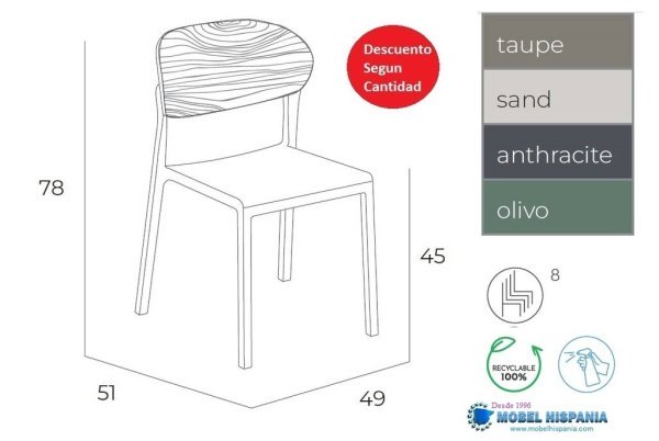 BAKED silla tapizada 4 1