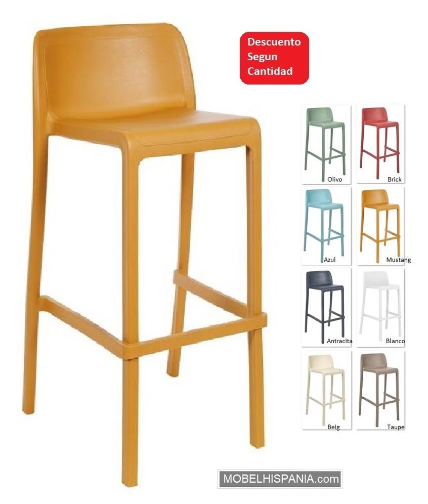 ATTICO taburete apilable mostaza