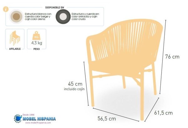 Cancun sillon medidas