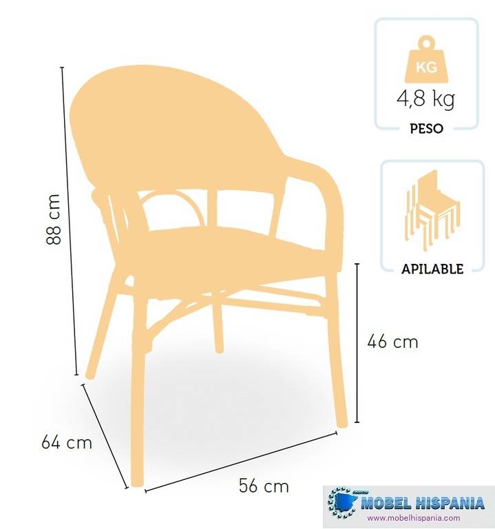 LOUVRE sillon medidas