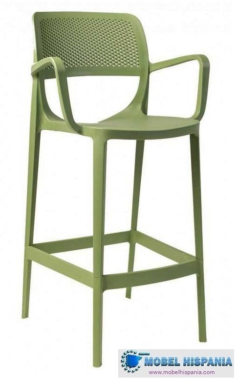 Moguer taburete verde