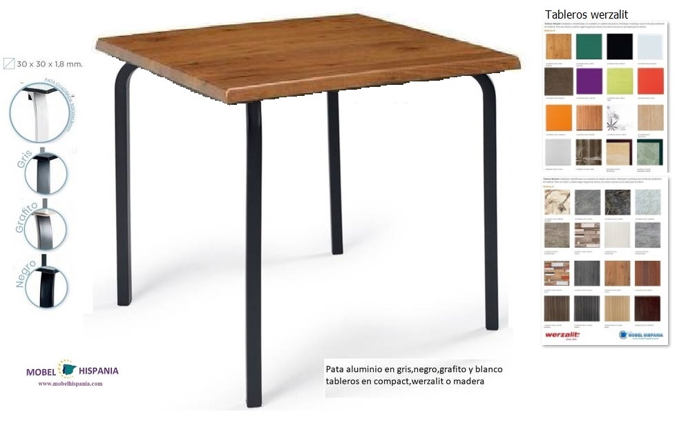 8177 mesa gris werzalit pino