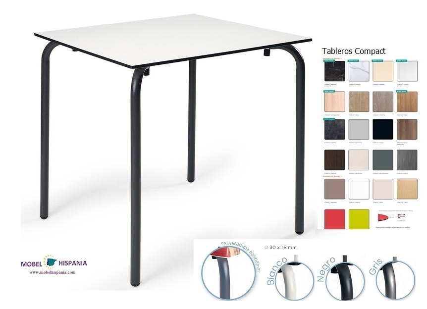 8277 mesa negra compact blanco