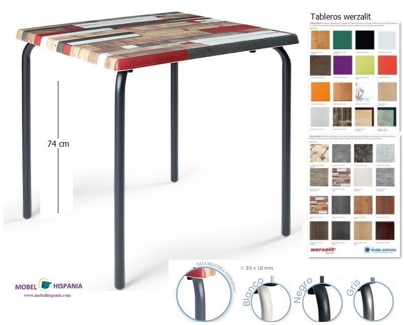 8277 mesa negro werzalit kbana rojo