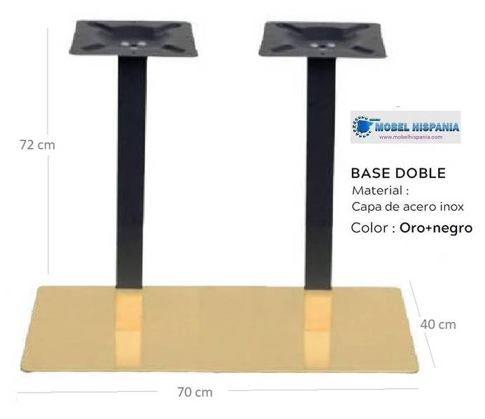 DA A024 pie doble dorado negro 2