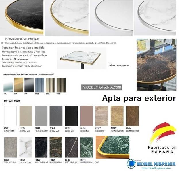 tapa marino aro dorado 46