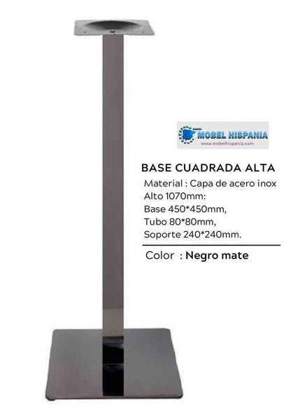 DA A016 pie alto negro mate