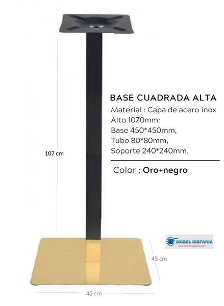 DA A023 Pie alto dorado negro