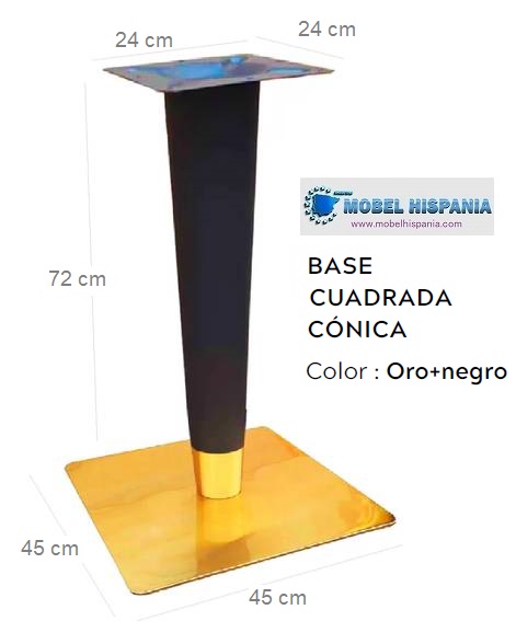 DA A027 pie dorado negro 1