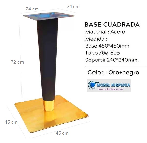 DA A027 pie dorado negro