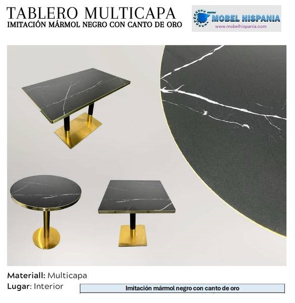 Tableros multicapa marmol negro aro 1