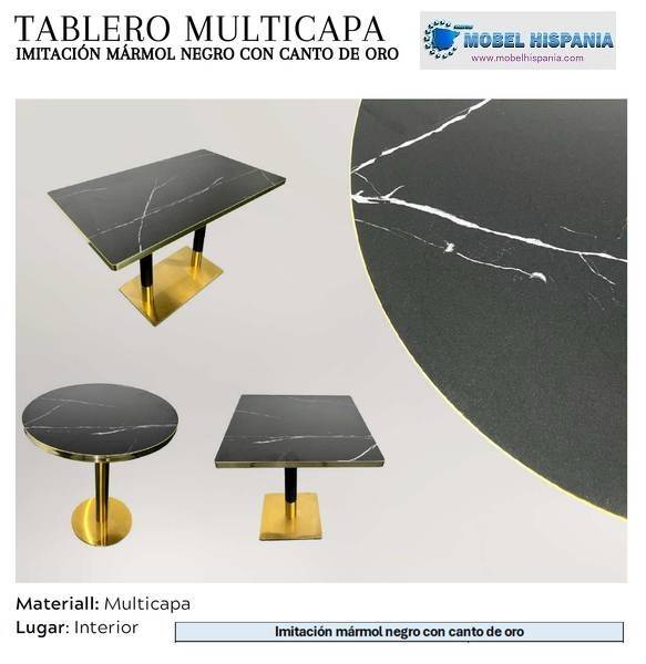 Tableros multicapa marmol negro aro 16