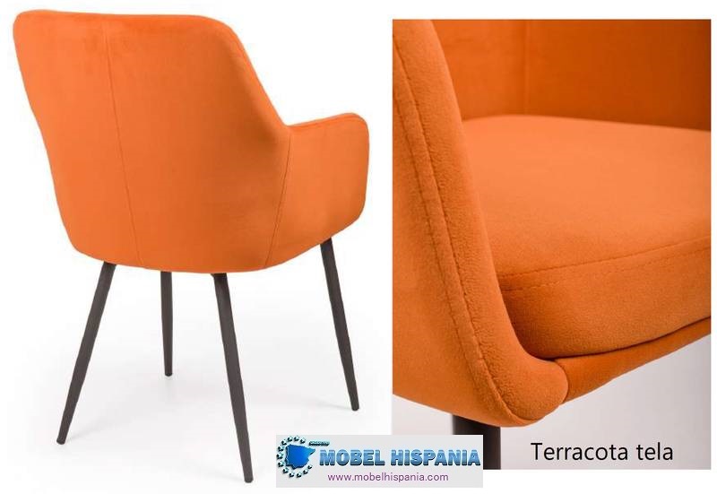 8081 sillon tapizado terracota 1