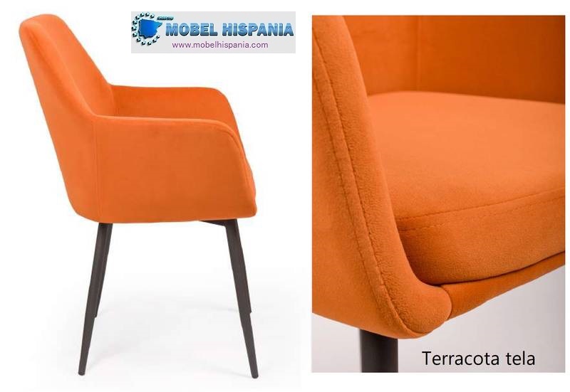 8081 sillon tapizado terracota 2