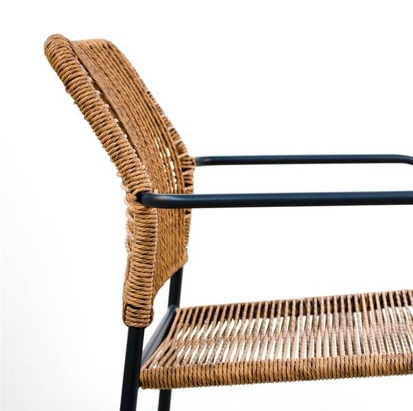 LUCCA silla acero gris miel 2