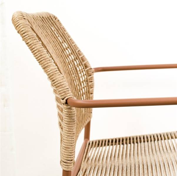 LUCCA silla acero terracota natural 2