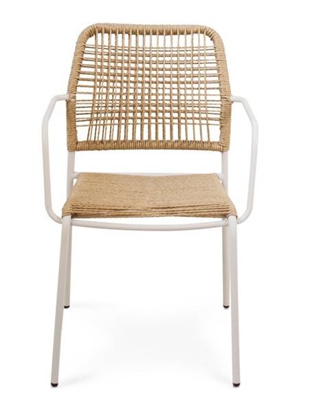 LUCCA silla acero blanco natural 1