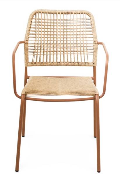 LUCCA silla acero terracota natural 1