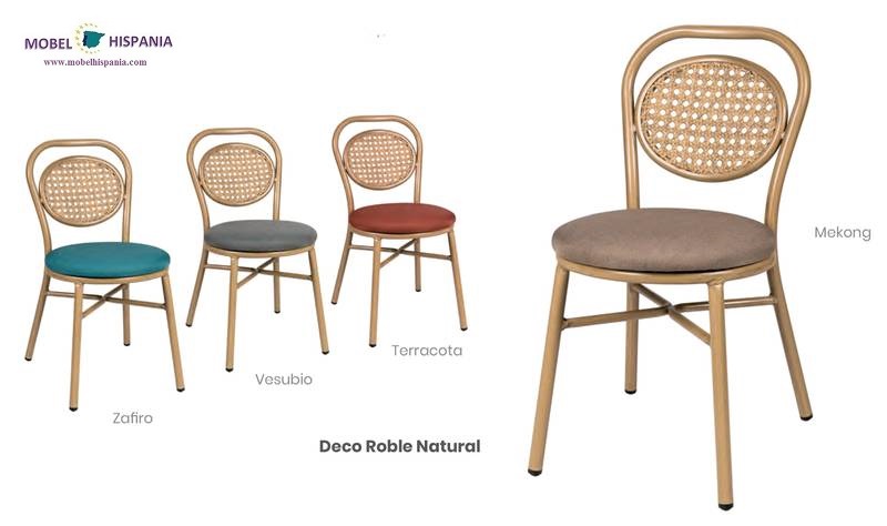 4080 silla nogal claro tapizado