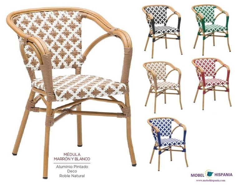 5959 sillon roble natural medula marron y blanco w