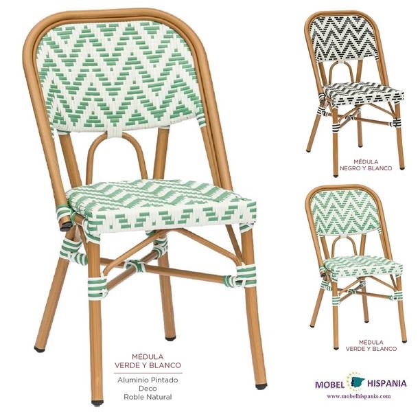 4085 silla roble natural medula verde y blanco 1