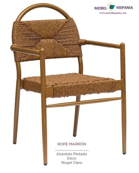 3020 sillon nogal claro cuerda marron