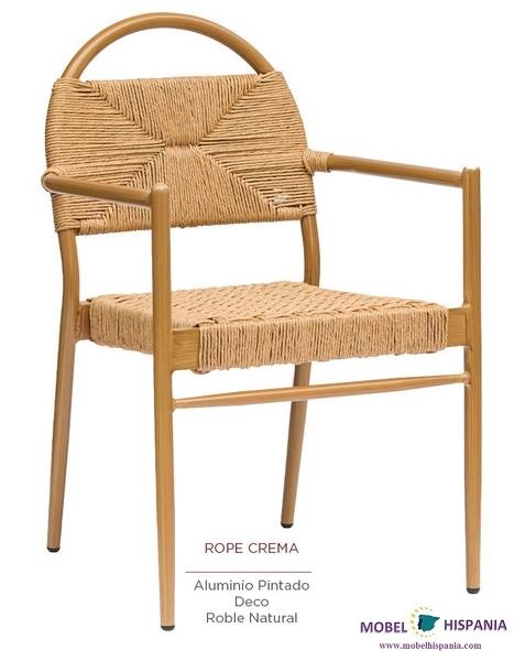 3020 sillon roble natural cuerda crema