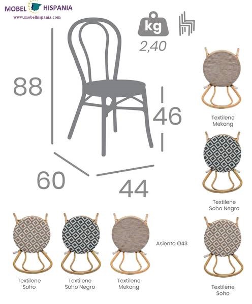 312 silla medidas