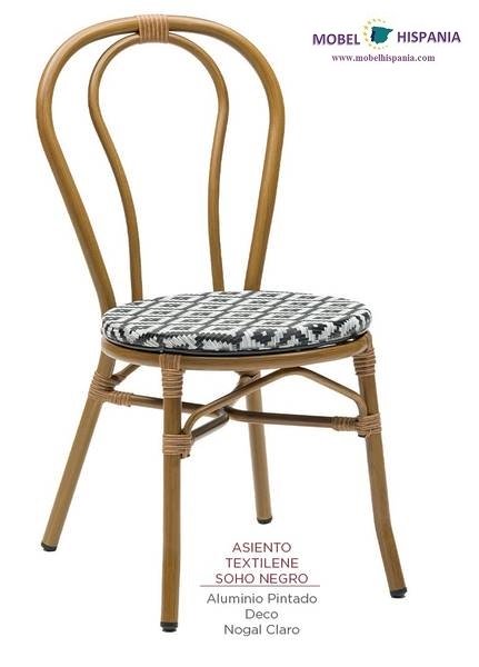 312 silla nogal claro textilene soho negro 2