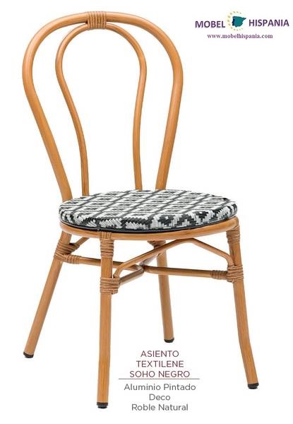 312 silla roble natural textilene soho negro