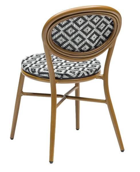 4078 silla nogal claro textilene soho negro Trasera