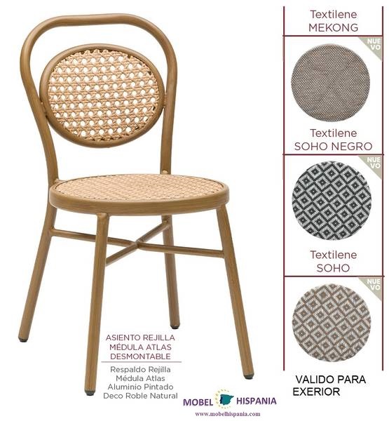 4080 silla roble natural rejilla medula crema E