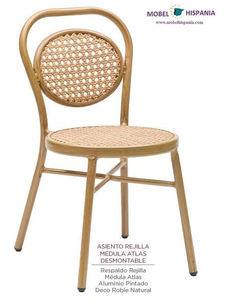 4080 silla roble natural rejilla medula crema