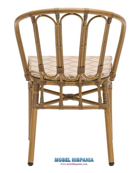 4110 silla roble natural Textilene Tribeca Marron 1