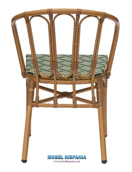 4110 silla roble natural Textilene Tribeca Verde 1