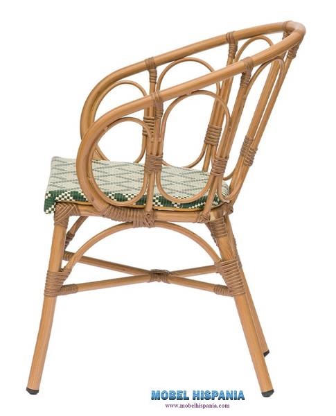 4110 silla roble natural Textilene Tribeca Verde 2