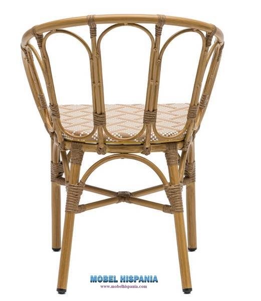 4120 sillon roble natural Textilene Tribeca Marron 2