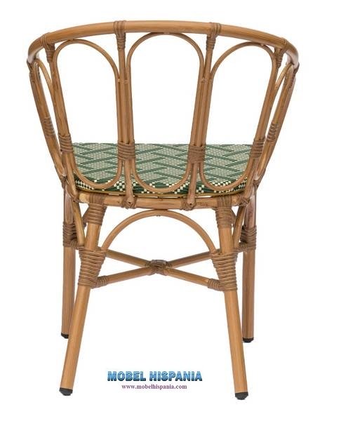 4120 sillon roble natural Textilene Tribeca Verde 1