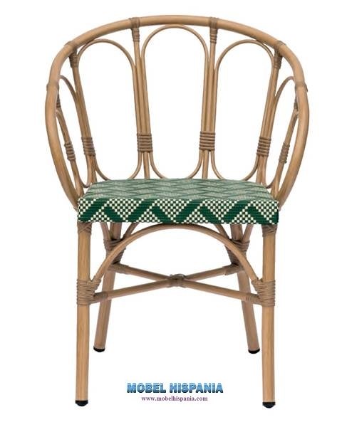 4120 sillon roble natural Textilene Tribeca Verde 2